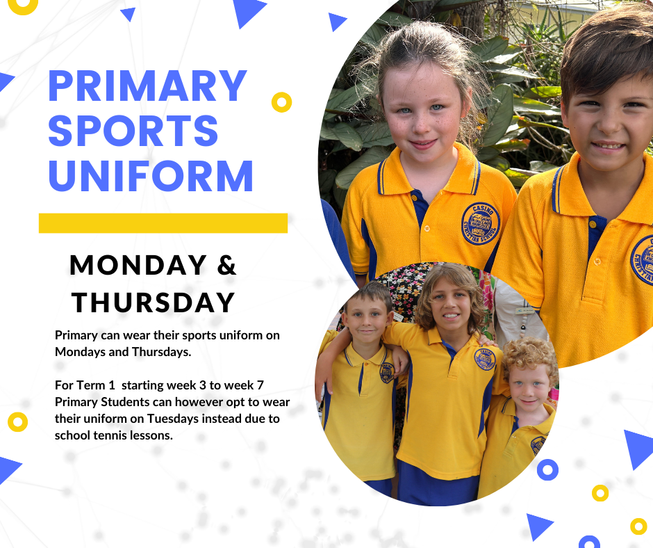 Primary sports uniform